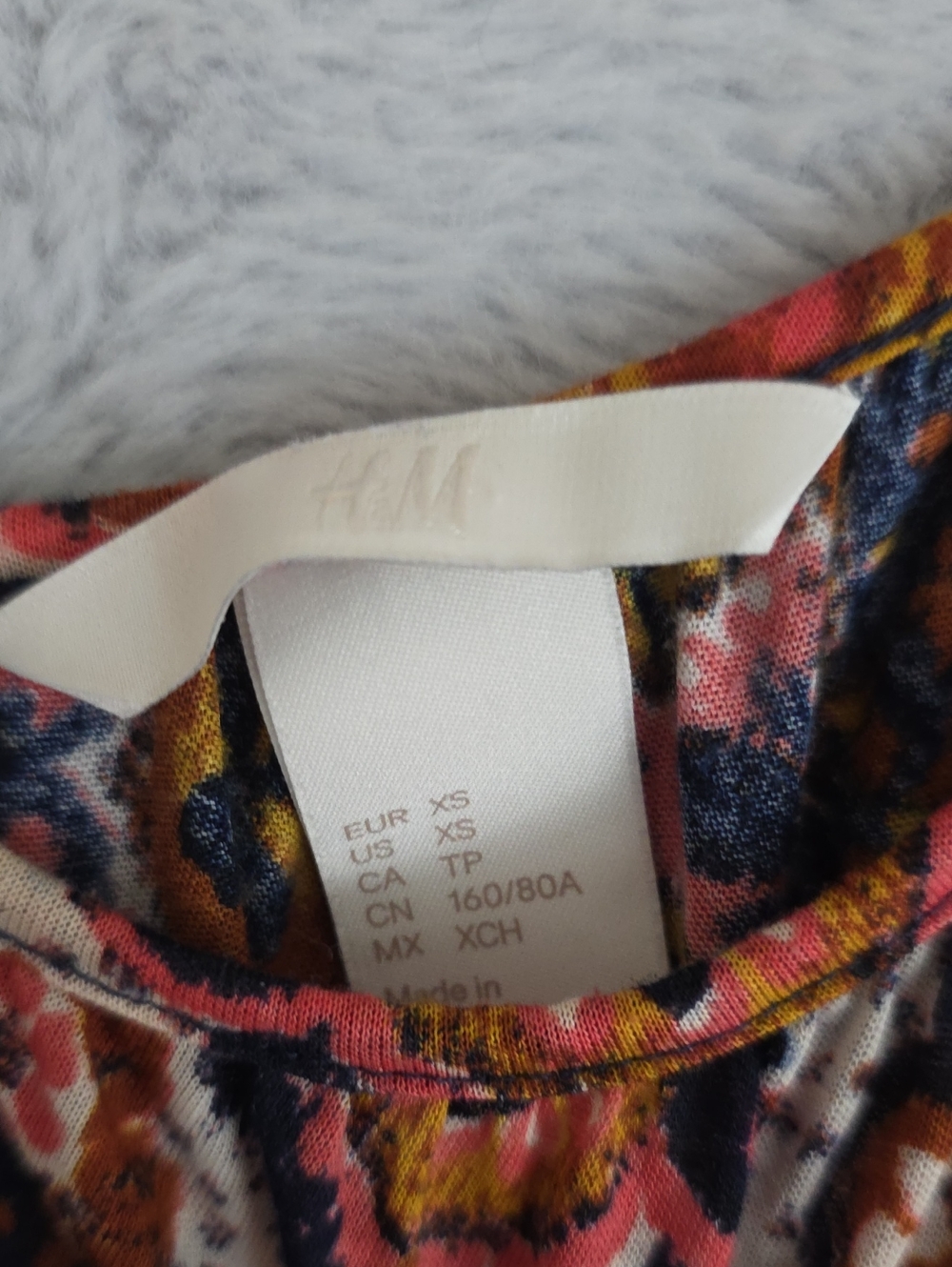 H&M Boho Paisley Print Cami Tank Top Multicolor Spaghetti Strap Women's XS - Picture 2 of 5